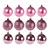Kit Bola De Natal Lisa Rose 5cm Com 12 Unidades - Imagem 1