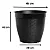 Vaso Plástico Redondo Rattan 44 litros Preto - Imagem 2