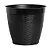 Vaso Plástico Redondo Rattan 44 litros Preto - Imagem 1