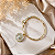 Bracelete Dourado com Medalha de São Bento - Imagem 1