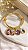 Bracelete Dourado com 4 Medalhas Coloridas - Imagem 1