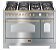 Fogão Embutível Lofra Dolcevita RSD126MFT+E2, Duplos Fornos, 7 Queimadores, Design Vintage, Inox 1200 mm - Grill Infravermelho, Segurança Gas-Stop, Acendimento Superautomático - Imagem 1