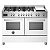Fogão Embutível Bertazzoni Professional PRO126G2EBIT - Queimador Dual Flame 5000W, Forno Duplo com Convecção e Grill Infravermelho, Mesa em Inox 304, Prateleiras Telescópicas, Branco - Imagem 1