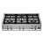 Rangetop Embutível em Aço Inox Bertazzoni Professional 6 Queimadores Dual Flame 5000W - Design e Segurança Gas-Stop, Trempes Robustas - Imagem 1