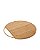Tábua Redonda com Alça Nature em Bambu 33,5cm x 28,5cm Lyor - Imagem 3