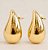 Brinco Feminino Gota Dourado 2,5 cm Elegante - Imagem 1