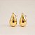 Brinco Feminino Gota Dourado 2,5 cm Elegante - Imagem 4