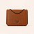 Bolsa Tiracolo Feminina Marrom com Alça Corrente - Imagem 1
