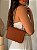 Bolsa Tiracolo Feminina Marrom com Alça Corrente - Imagem 2