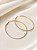 Brinco Argola 6cm Zirconia Folheado Feminino - Imagem 1