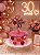 Topo de Bolo "De Repente 30" Luxo – 3 Camadas + Kit 3 Rosas - Imagem 2