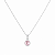 COLAR COM PINGENTE REDONDO ROSA - Imagem 1