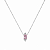 Colar Retangular Rosa em Prata 925 - Imagem 1