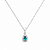Colar Gota Turquesa Cravejada em Prata 925 - Imagem 1