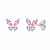 Brinco Borboleta Rosa em Prata 925 - Imagem 1
