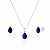 Conjunto Colar + Brinco Gota Azul em Prata 925 - Imagem 1