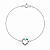 Pulseira Coração Colorido Cravejado em Prata 925 - Imagem 1