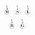 Pingente Personalizado com Inicial em Prata 925 (8 mm) - Imagem 1