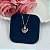 GARGANTILHA PRATA CARTIER CORACAO CRAVEJADO ZIRCONIAS MEIO MOISSANITE 4,5MM RODI - Imagem 1