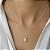GARGANTILHA PRATA CARTIER GOTA MOISSANITE 6*9MM - Imagem 1