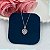 GARGANTILHA PRATA CARTIER CORACAO ZIRCONIAS MOISSANITE 6,5MM 45 CM RODIO - Imagem 1