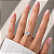 Anel Solitário Coração Moissanite em Prata 925 8mm - Imagem 1