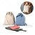 Sacola tipo mochila em 70% algodão reciclado e 30% poliéster reciclado (140g/m²) sem tingimento - Imagem 2