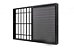 Janela veneziana alumínio preto 3 folhas móveis com grade vidro liso incolor - jap caribe max - Imagem 1