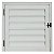 Pronta entrega - porta abrigo alumínio branco com ventilação - linha 25 - Imagem 1
