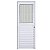 Porta alumínio branco social com postigo vidro mini boreal - linha 25 - Imagem 1
