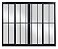 Janela de correr alumínio preto 4 folhas com grade vidro liso incolor - fortsul esquadrisul - Imagem 1