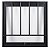 Janela maxim-ar alumínio preto uma seção com grade vidro mini boreal - linha 25 topsul esquadrisul - Imagem 1