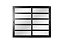 Janela de correr alumínio preto 2 folhas móveis com travessa vidro liso incolor - linha 25 topsul esquadrisul - Imagem 1