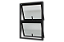 Janela maxim-ar alumínio preto duas seções verticais sem grade vidro mimi boreal - jap perfecta max - Imagem 1