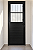 Porta lambril alumínio preto social com postigo vidro mini boreal linha 25 fortsul esquadrisul - Imagem 3