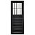 Porta alumínio preto social com postigo vidro mini boreal - linha 25 - Imagem 1