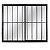 Janela de correr alumínio preto 2 folhas uma fixa com grade - proex esquadrias - Imagem 1