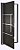 Porta pivotante alumínio deep dark com frisos puxador fechadura rolete - linha 30 topsul esquadrisul - Imagem 1
