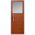 Porta lambril alumínio amadeirado com vidro mini boreal fixo - linha maxx esal - Imagem 1