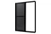 Porta balcão alumínio preto 3 folhas móveis vidro liso incolor com fechadura - jap caribe max - Imagem 4