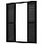 Porta balcão alumínio preto 6 folhas vidro liso incolor com fechadura - jap perfecta max - Imagem 3