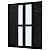 Porta balcão alumínio preto 6 folhas vidro liso incolor com fechadura - jap perfecta max - Imagem 2