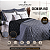Kit Cobre Leito Dupla Face Casal Queen Bordado Renove Hipercal 400 Fios Cor:cinz - Imagem 1