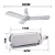 LAMPADA PETALA FAN BLADE LED BULD 3 FOLHAS 45W - Imagem 4