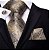 Kit Gravata Masculina em Seda Elegância com 3 itens para Festa Formatura Casamento Aniversário Igreja 0221 - Imagem 1