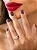 Anel Folheado a Ouro 18k Design Prego Cravejado - Imagem 1