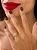 Anel Folheado a Ouro 18k Design Grandes Marcas Cravejada - Imagem 1