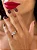 Anel Folheado a Prata Design Grandes Marcas Cravejada - Imagem 1