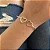 Bracelete Aberto Corações na Vertical - Imagem 1