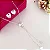 Conjunto gravatinha cristal Banhada Prata - Imagem 1